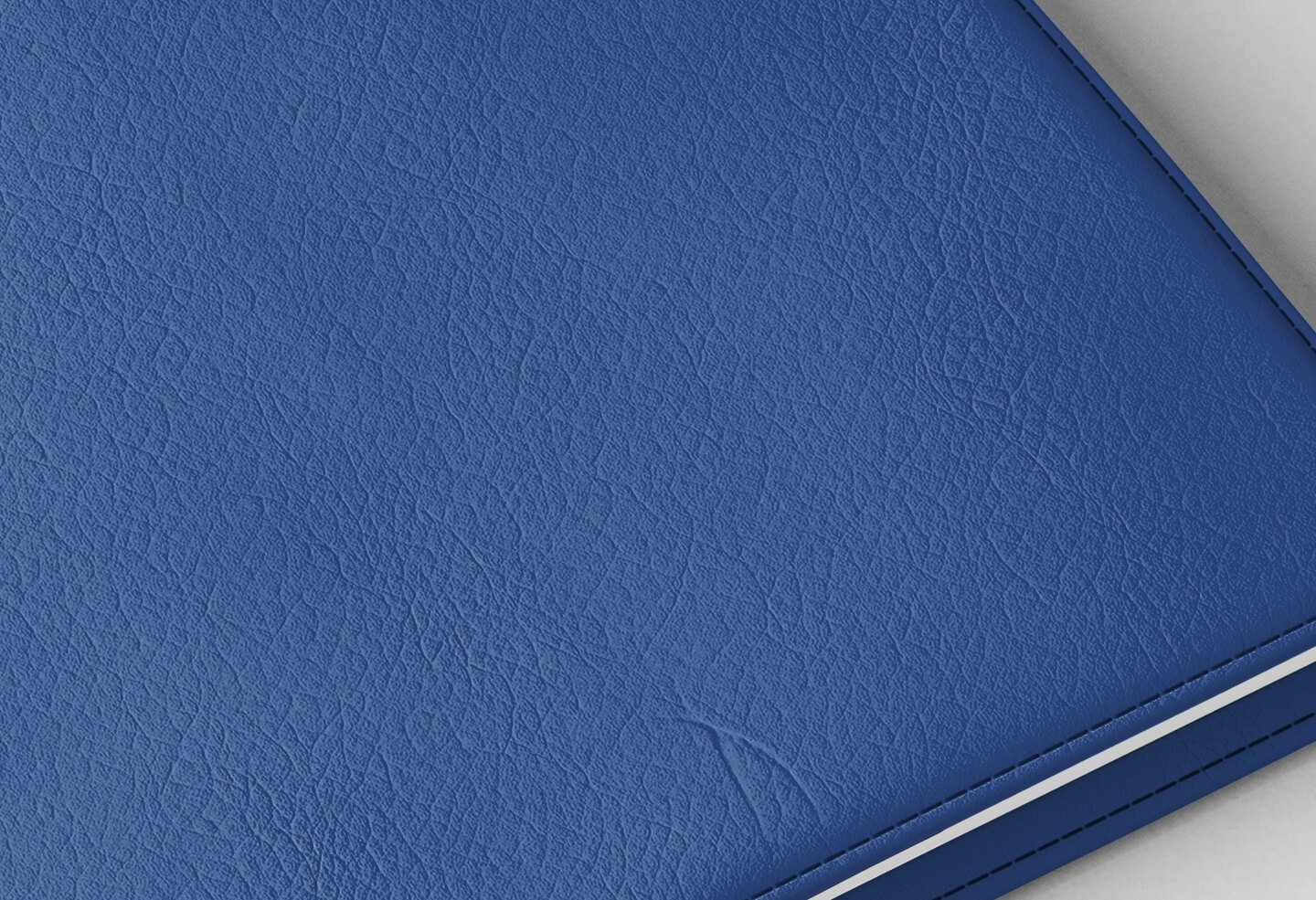 Détail texture simili cuir couverture agenda infirmière bleu ardoise 2027