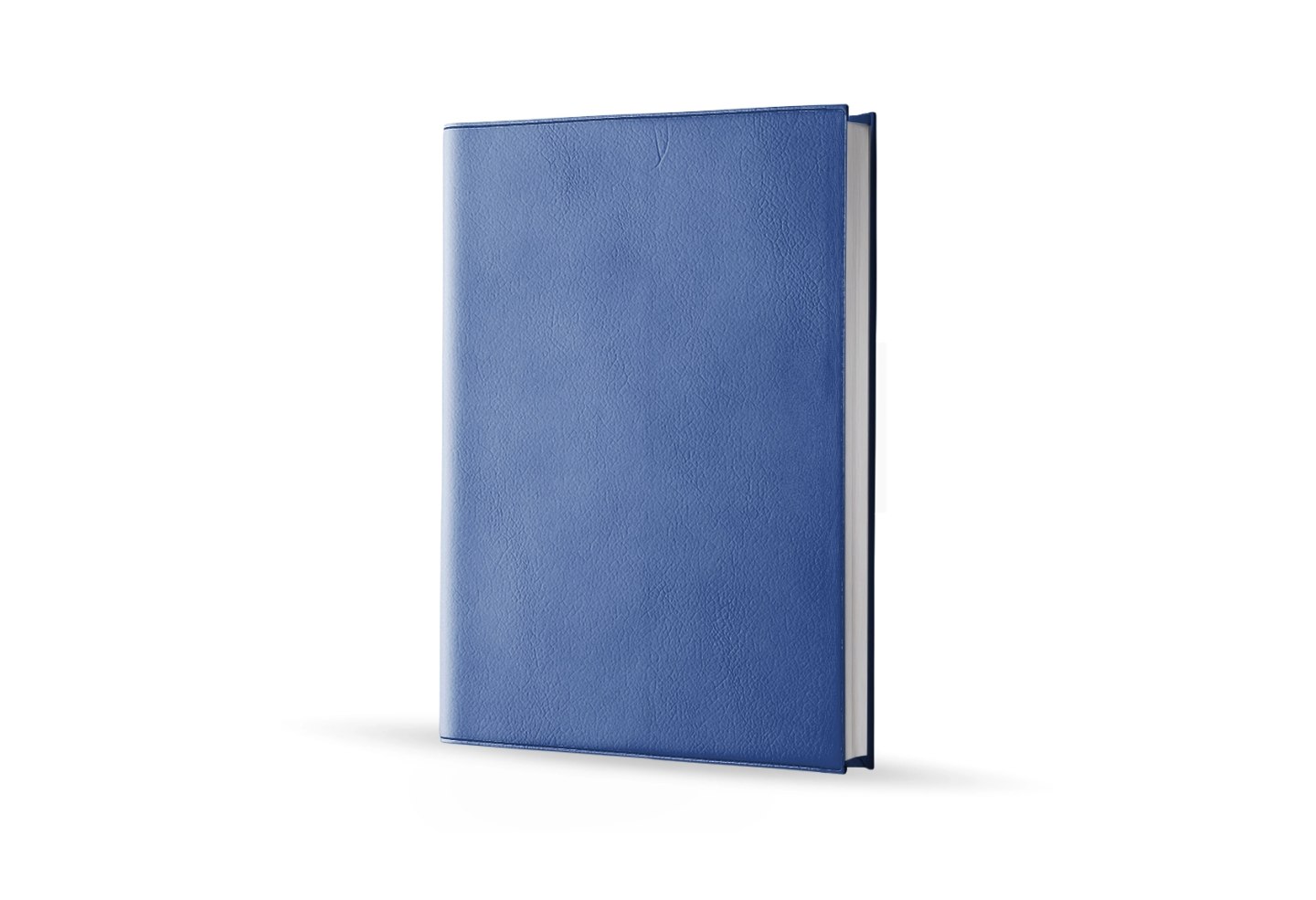 Agenda infirmière semainier bleu ardoise 2027 — vue de face couverture simili cuir
