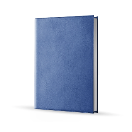 Agenda infirmière semainier bleu ardoise 2027 — vue de face couverture simili cuir