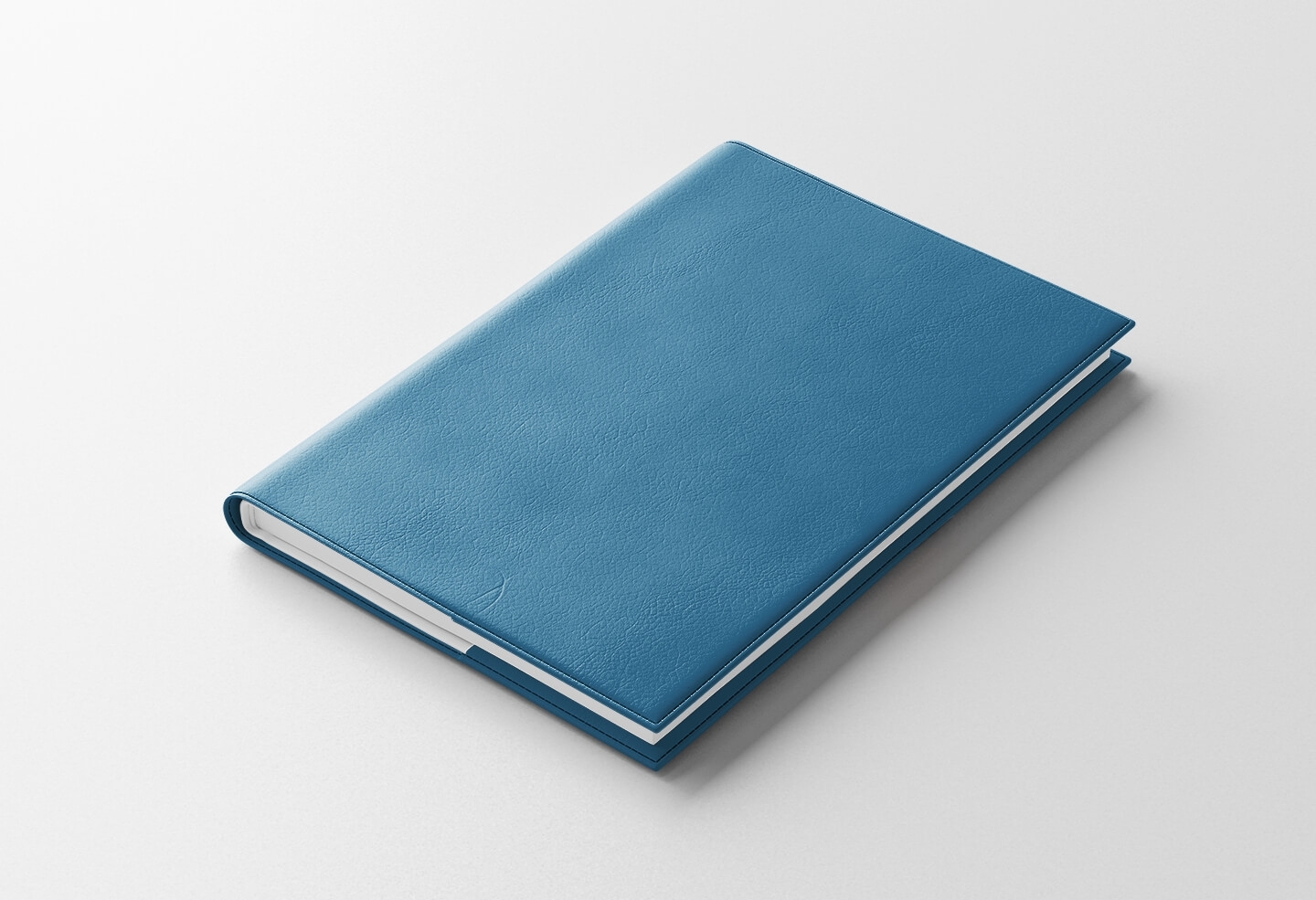 Agenda IDEL semainier bleu lagon 2027 — finition WIRO métallique blanche