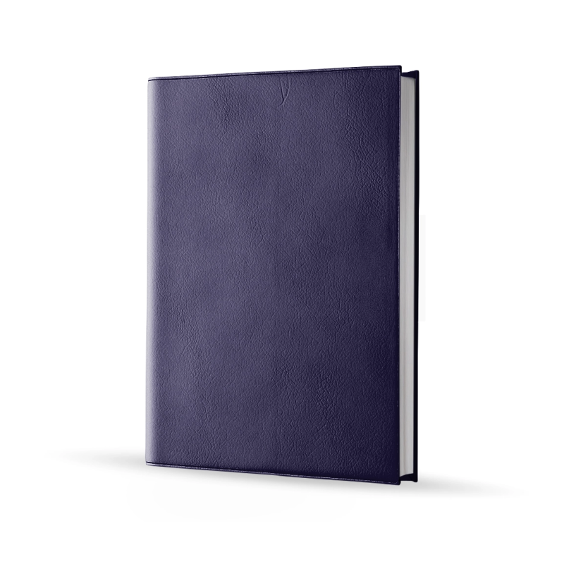 Agenda infirmière semainier violet encre 2027 — vue de face couverture simili cuir