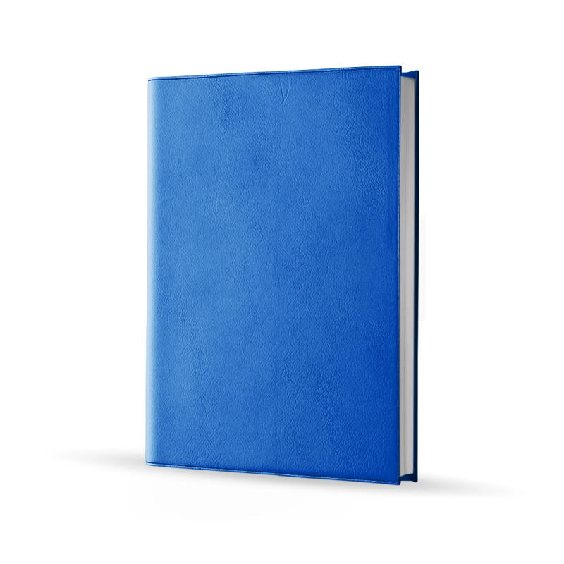 Agenda infirmière semainier bleu roi 2027 — vue de face couverture simili cuir