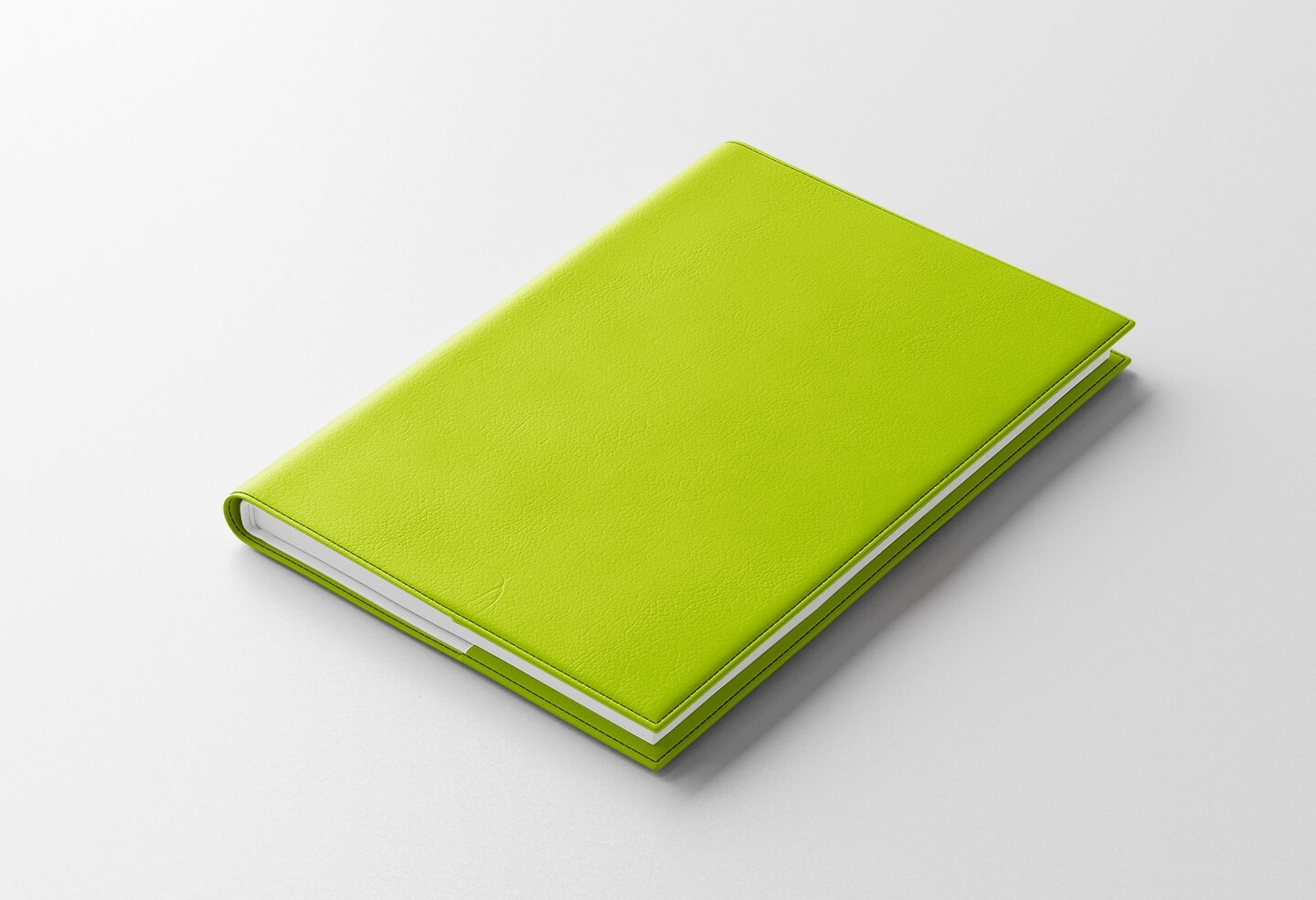 Agenda IDEL semainier vert pomme 2027 — finition WIRO métallique blanche