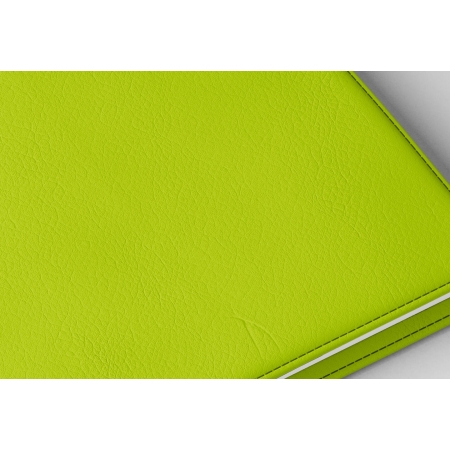 Détail texture simili cuir couverture agenda infirmière vert pomme 2027