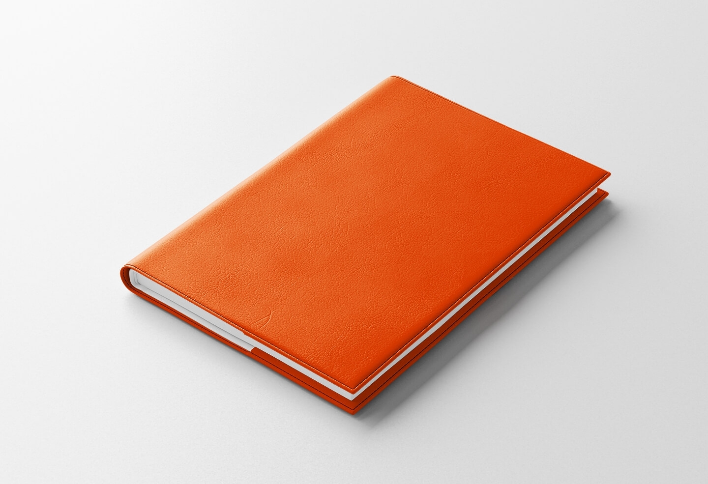 Agenda IDEL semainier orange 2027 — finition WIRO métallique blanche