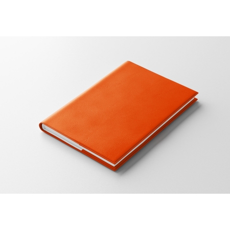 Agenda IDEL semainier orange 2027 — finition WIRO métallique blanche