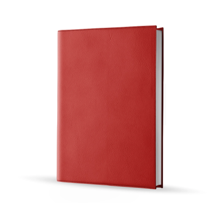 Agenda infirmière semainier rouge cardinal 2027 — vue de face couverture simili cuir