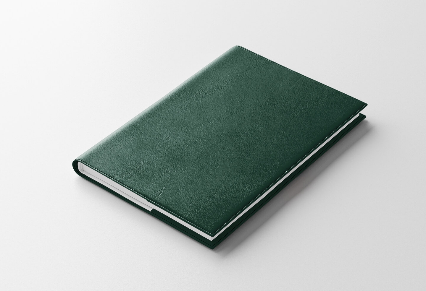 Agenda IDEL semainier vert sapin 2027 — finition WIRO métallique blanche