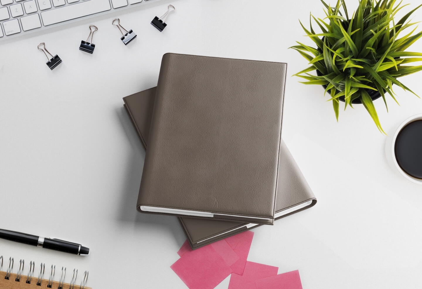 Agenda semainier IDEL marron taupe 2027 — 1 volume annuel
