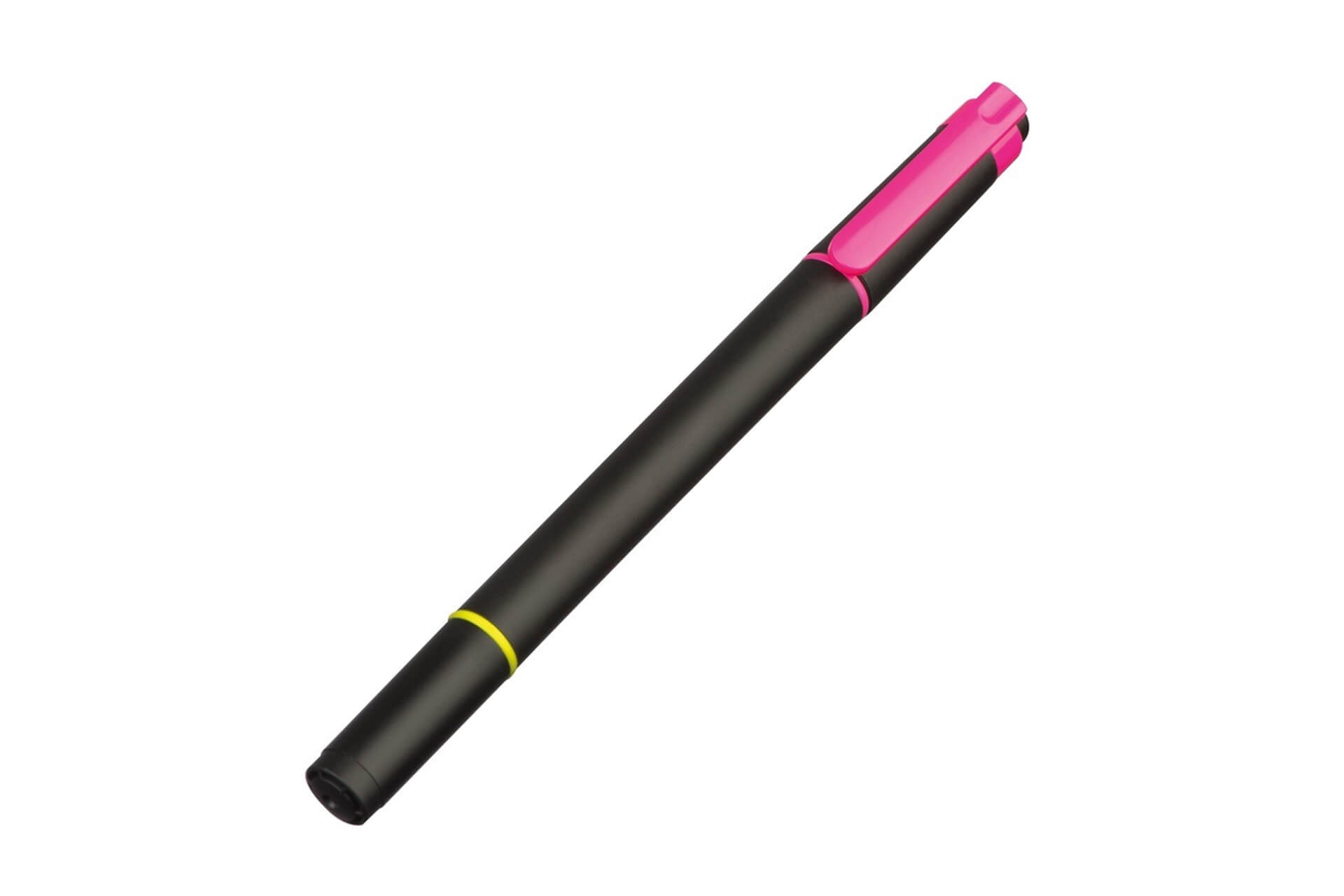 Surligneur bicolore infirmi&egrave;re rose et jaune fluo - marqueur 2 couleurs stylo IDEL