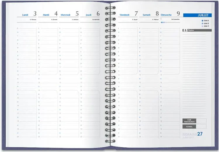 Agenda journalier 2024 une page par jour: Planificateur 1 jour 1 page,  calendrier mensuel et journalier pour 365 jours, format A5