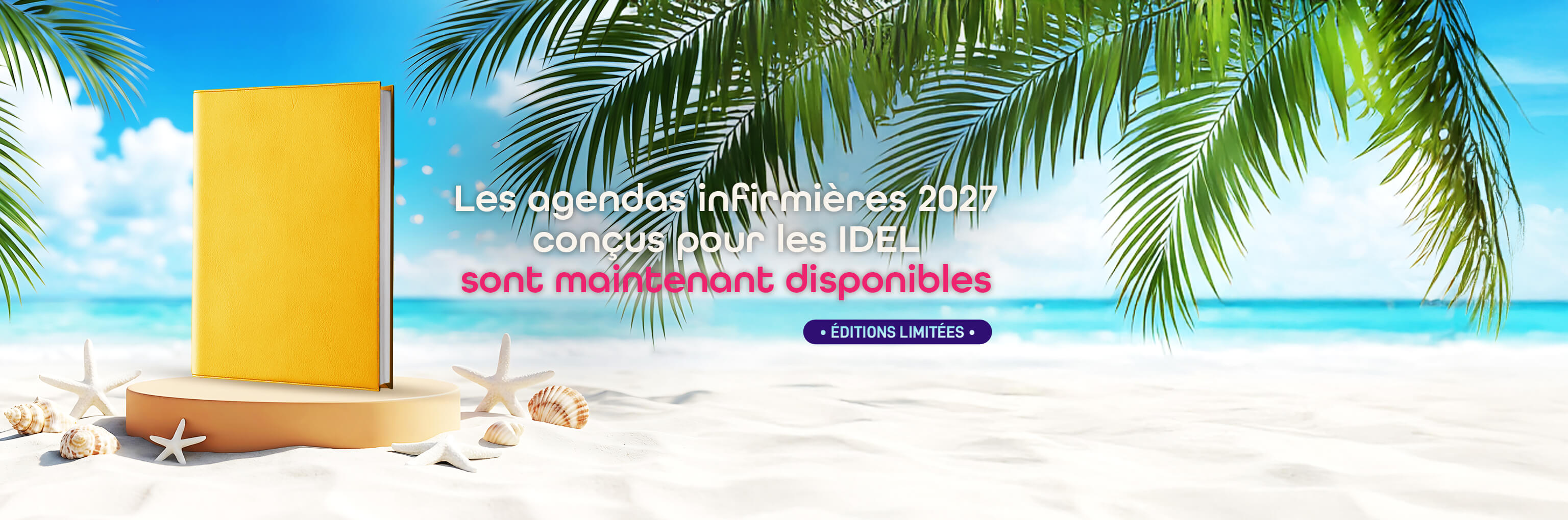 Agenda infirmière libérale 2027 — journalier et semainier disponibles, 27 coloris simili cuir
